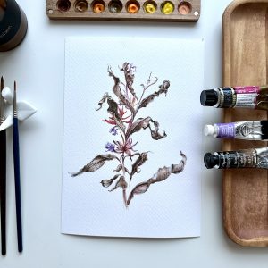Dried flower print A4/A5